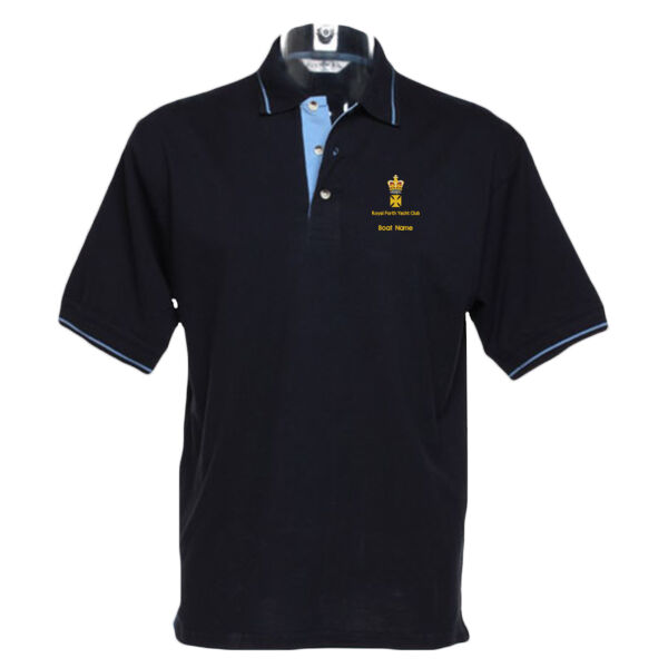 RFYC Men's Contrast Personalised Polo Thumbnail